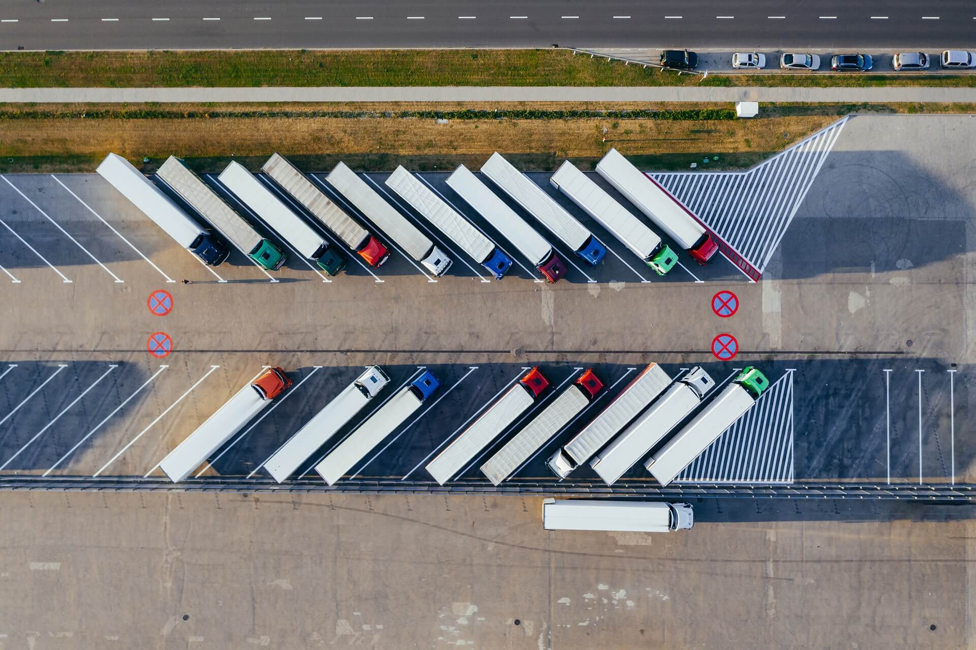 Trucks in the parking